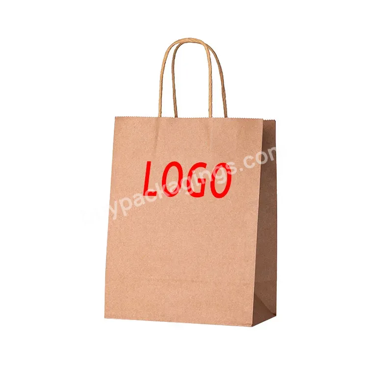 Food Grade Disposable Takeaway Kraft Paper Gift Bag With Handles Wholesale - Buy Kraft Paper Gift Bag,Kraft Paper Bags With Handles Wholesale,Food Grade Disposable Takeaway Kraft Paper Bag.