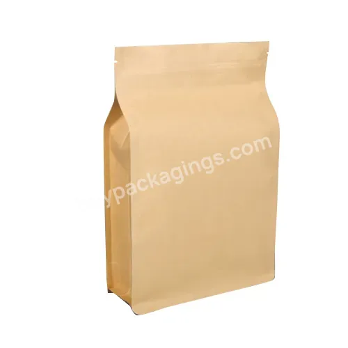 Food Grade Disposable Tea Paper Bags Smell Proof Square Bottom Zipper Customized Paper Bags