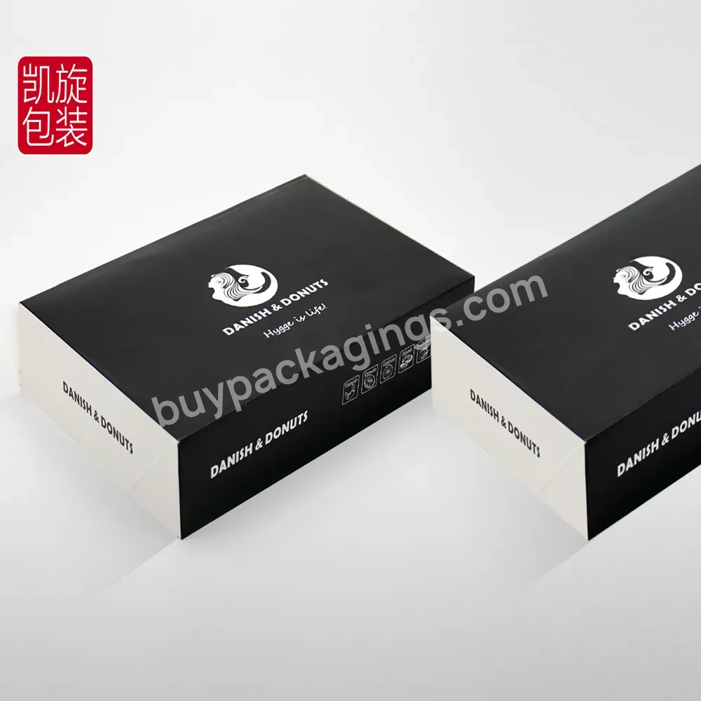 Food Grade Eco-friendly Cardboard Paper Customized Recyclable Food Packaging Paper Box For Donuts