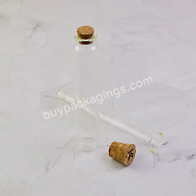 Food Grade Flat Bottom 115mm 120mm Glass Test Tube,Pre-packaging Customized 115mm Rolling Glass Tube With Cork Lid