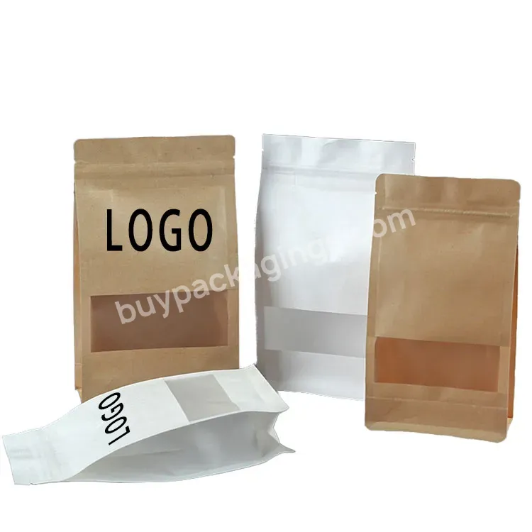 Food Grade Flat Bottom Coffee Tea Bags Kraft Paper Bag China