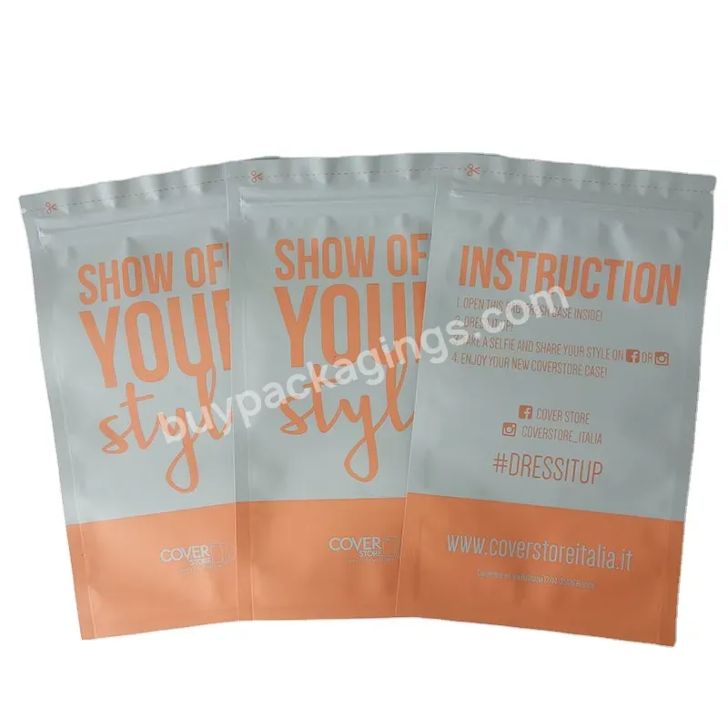 Food Grade Flexible Packaging Supplier Mylar Bags Custom Logo Printed Plastic Three Side Seal Bag With Zipper