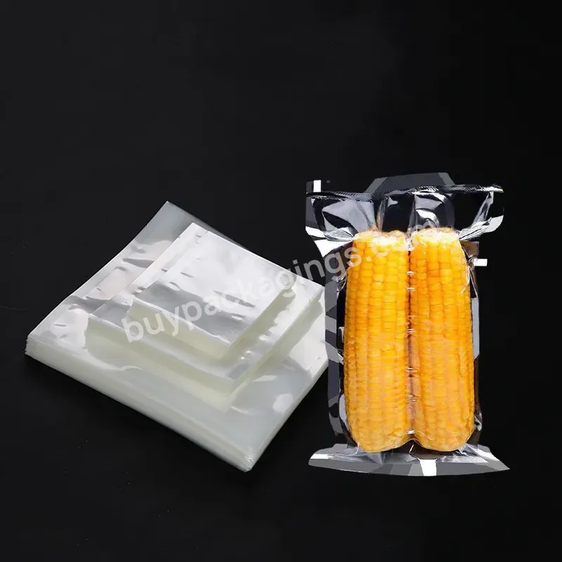 Food Grade Heat Seal Transparent Nylon Vacuum Plastic Food Packing Bags For Fish