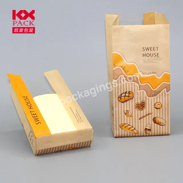 Food Grade Kraft Paper Pouch For Bread Packing