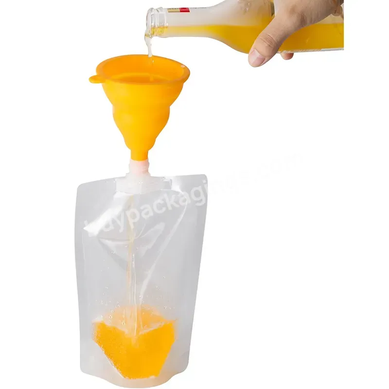 Food Grade Liquid Packaging 100 Ml Spout Apple Sauce Plastic Drink Packaging Bag Pouch For Beverage