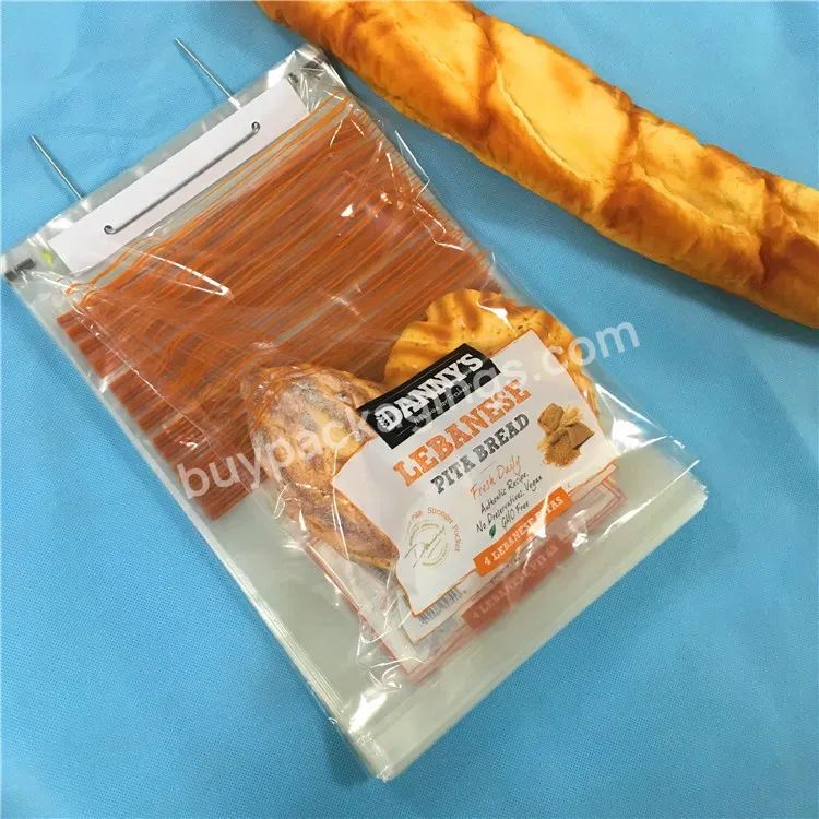 Food Grade Opp Cpp Pe Plastic Wicket Bread Bag For Bread Packaging With Colorful Printing