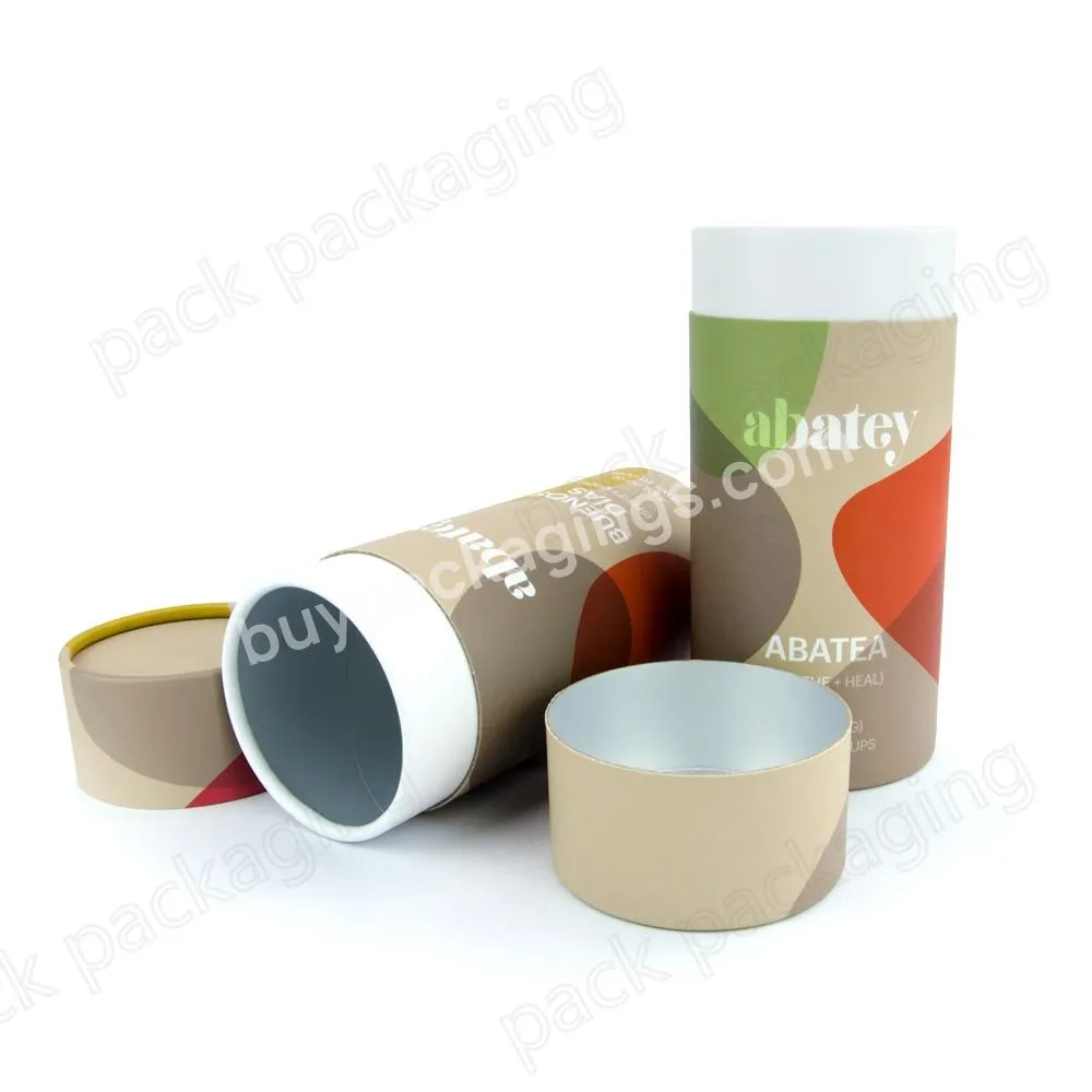 Food Grade Packaging Eco Friendly Cardboard Paper Tube For TeaCoffeeFood Loose Powder Packaging Cylinder Gift Box