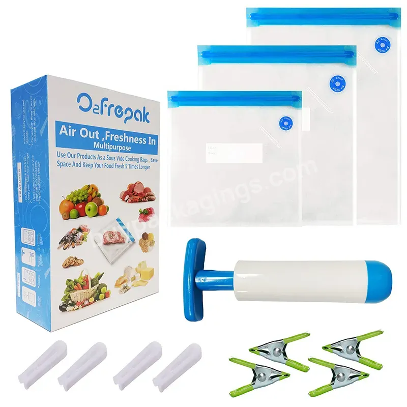 Food Grade Plastic Vacuum Sealer Sous Vide Bags Kit For Food Storage With Bpa Free