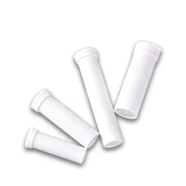 Food Grade Pp Black Matte Tube Packaging Effervescent Tablets Bottle With Spring Desiccant Cap For Effervescent Packaging