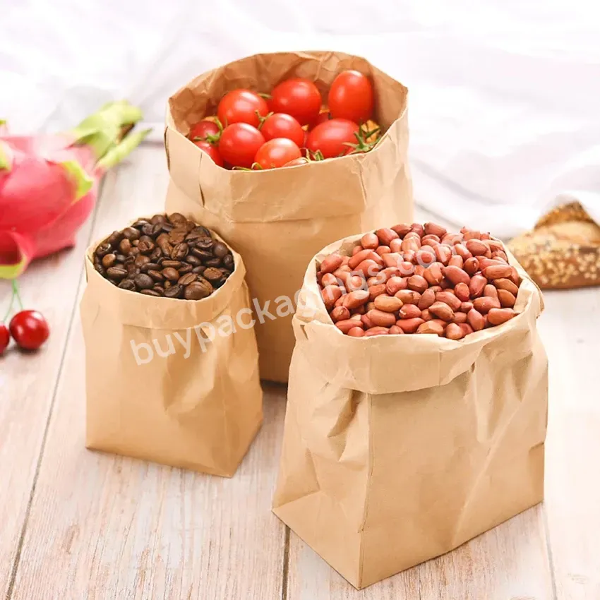 Food Grade Recyclable Takeaway Kraft Paper Bag For Wedding Candy Baking Environmentally Friendly Dry Packaging Paper Pouch - Buy Recyclable Takeaway Kraft Paper Bag,Food Grade Packaging Paper Pouch,Environmentally Friendly.