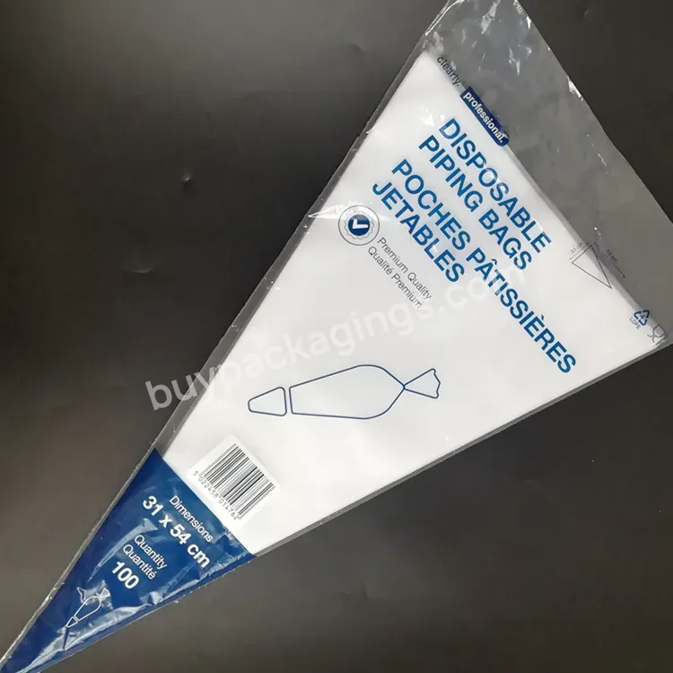 Food Grade Recycle Plastic Piping Bags For Cake Decoration Triangular Shape Cellophane Bag - Buy Piping Packaging Bags,Cream Cone Bags,Triangle Cellophane Bags.