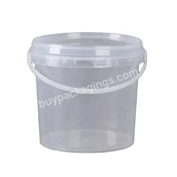 Food Grade Round Plastic Bucket Clear Pail With Seal Lid High Quality