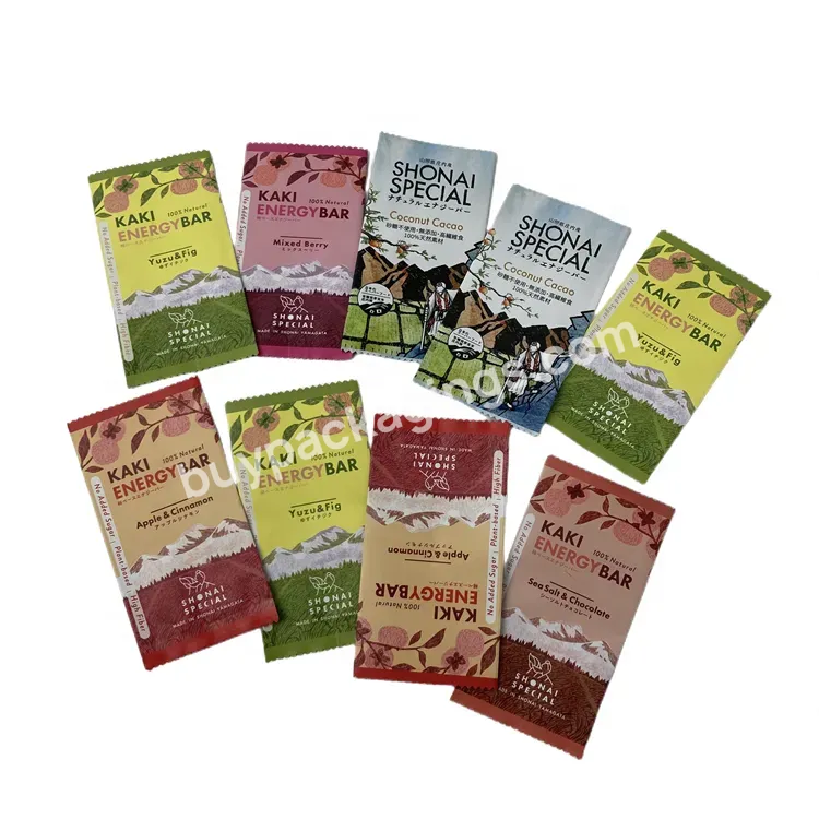 Food Grade Small Size Chocolate Candy Cookie Sachets Back Seal Nuts Energy Bar Snack Packaging Bags Back Seal Edible Packaging