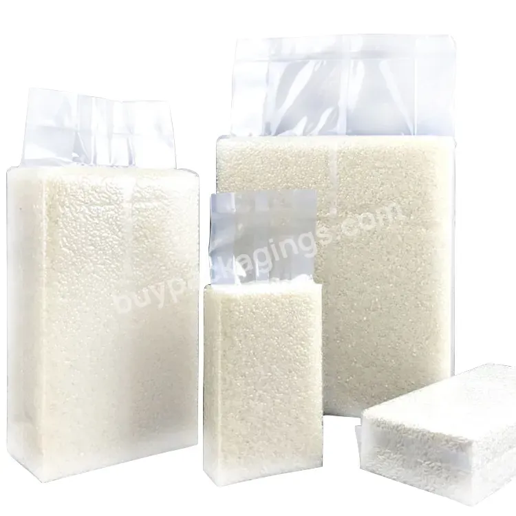 Food Grade Transparent Plastic Composite Nylon Vacuum Bag For Rice Packaging