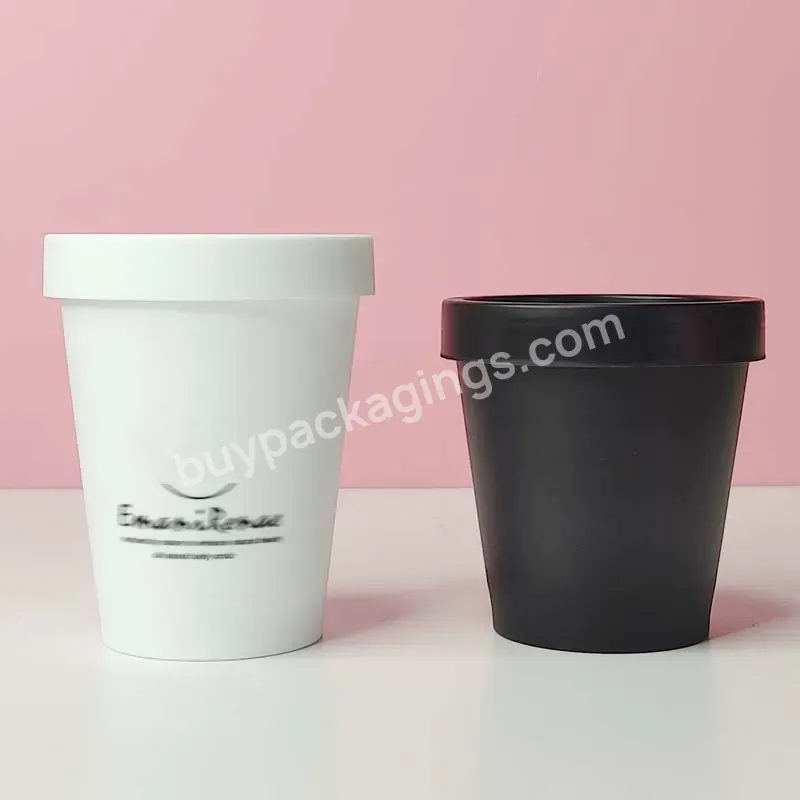 Food Grade Wholesale Custom Printing Ice Cream Jar Candy Jar Body Scrub Container Pink Plastic Jar