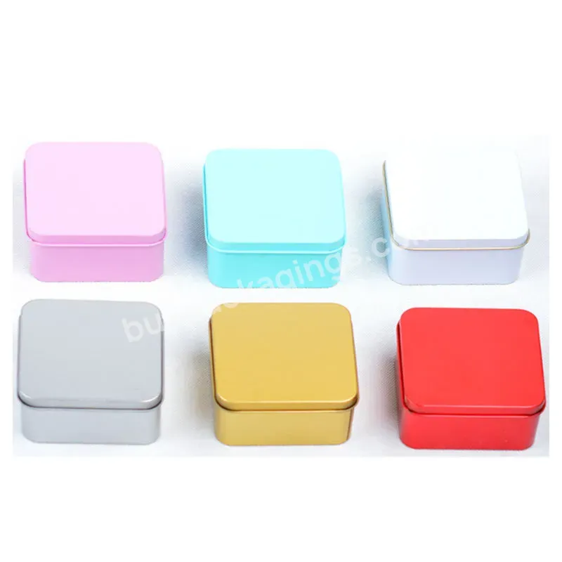 Food Grade Wholesales Different Color Square Tea Tin Packaging Metal Tea Gift Packaging Tin Box