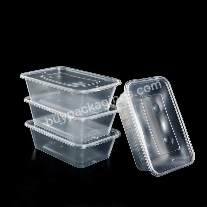 Food Packages Takeaway Customized Rectangular Disposable Plastic Food Containers Custom Plastic Lunch Box