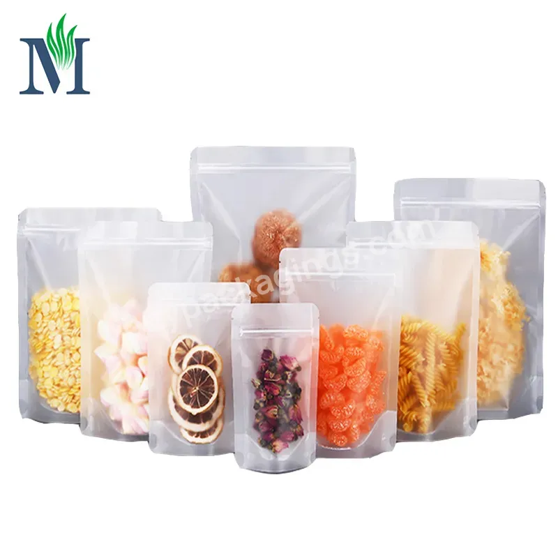 Food Packaging Packing Zip Lock Plastic Bags Standing Up Pouch Food Clear For Zipper Zip Lock