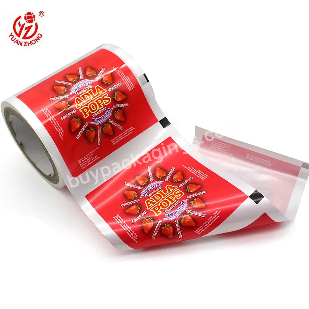 Food Packaging Plastic Bopp/pearlized Bopp Lollipop Candy Package Custom Print Film Roll