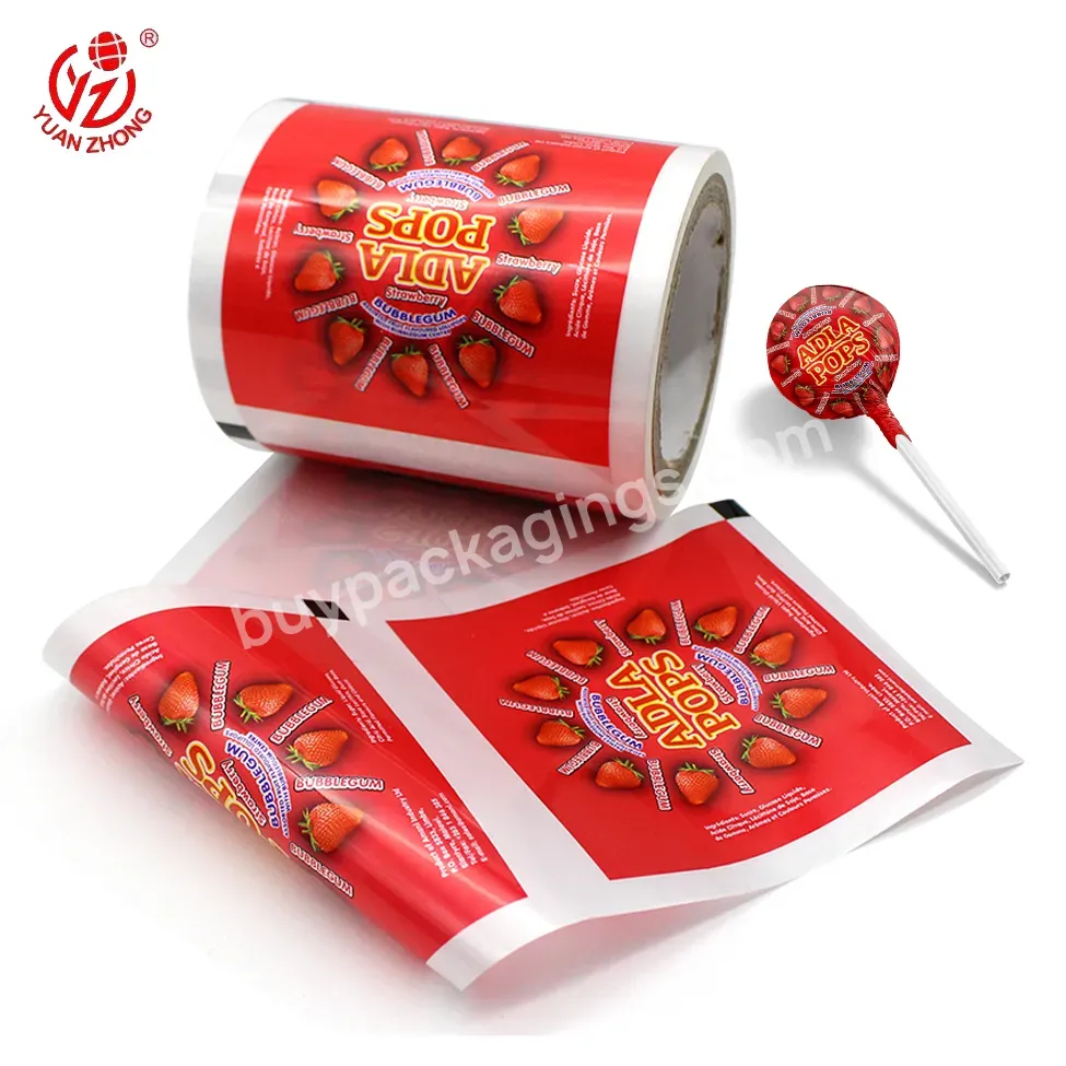 Food Packaging Plastic Bopp/pearlized Bopp Lollipop Candy Package Custom Print Film Roll