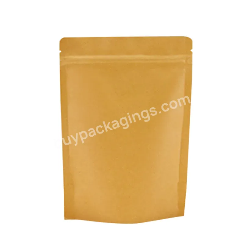 Food Packaging Vertical Bag Ordinary Brown Yellow Kraft Paper Bag