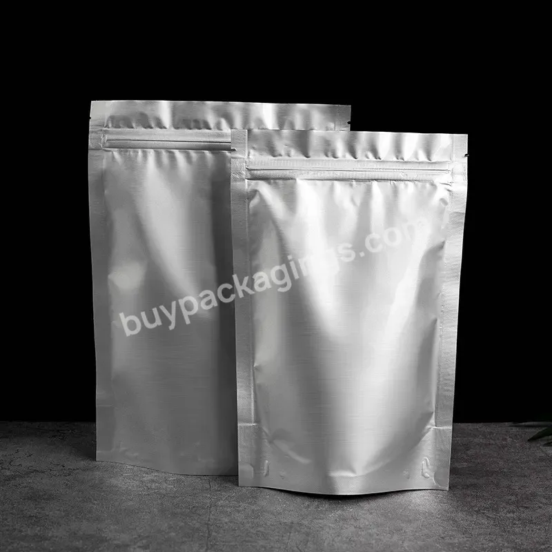 Food Packing Aluminum Foil Stand Up Pouch With Zipper Plastic Tea Storage Mylar Bags