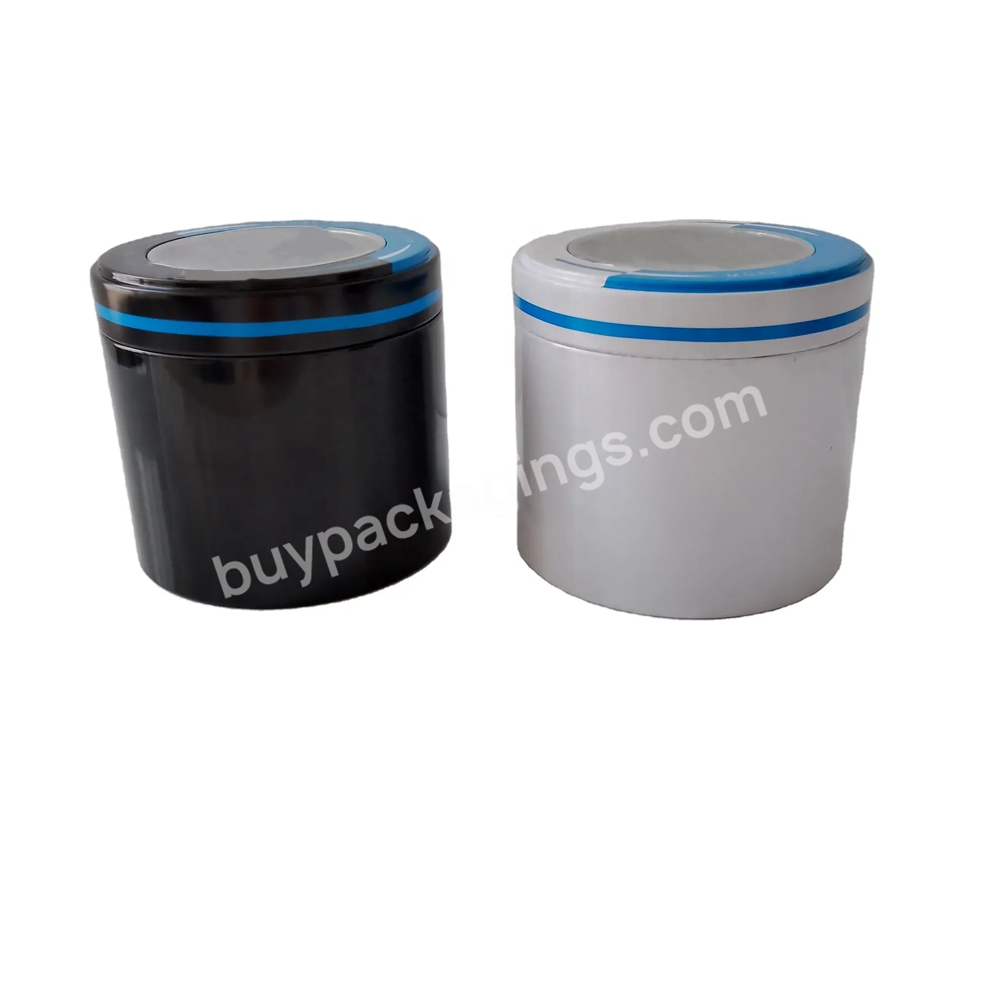 Food Safe Air Tight Sugar Tin Spice Tin Round Coffee Tin Box With Window D87xh80