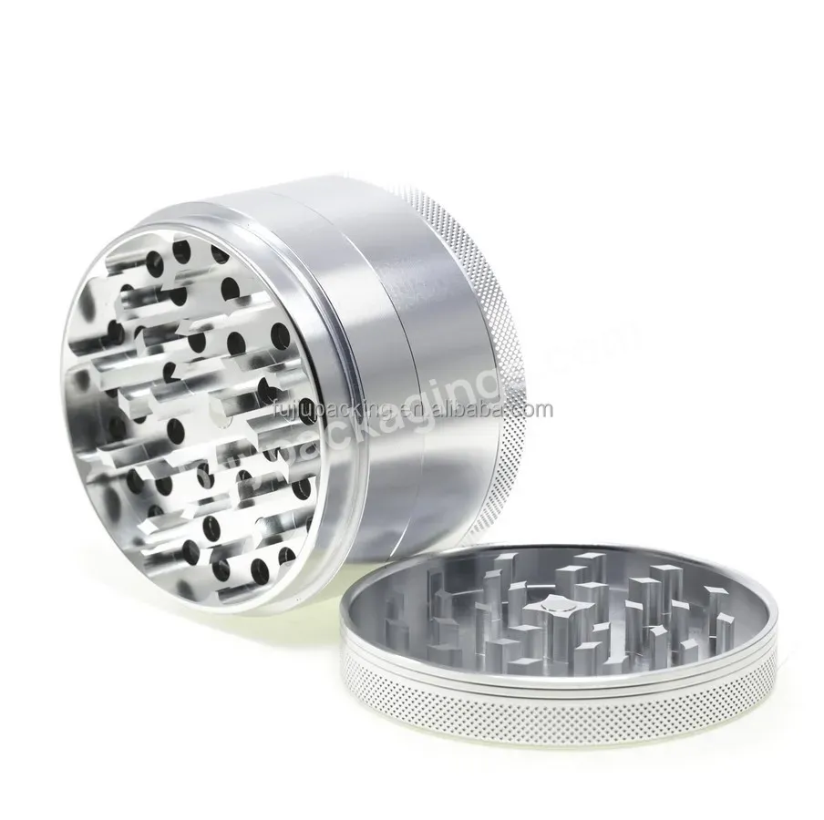 Four Layers Aluminum Custom Brand Herb Grinders And Smoker Accessories For Smoking Food Grinders Spice Grinders - Buy Silver Four Layers Aluminum Custom Brand Herb Grinders,Smoker Accessories For Smoking Food Grinders Silver,Smoking Food Grinders Spi