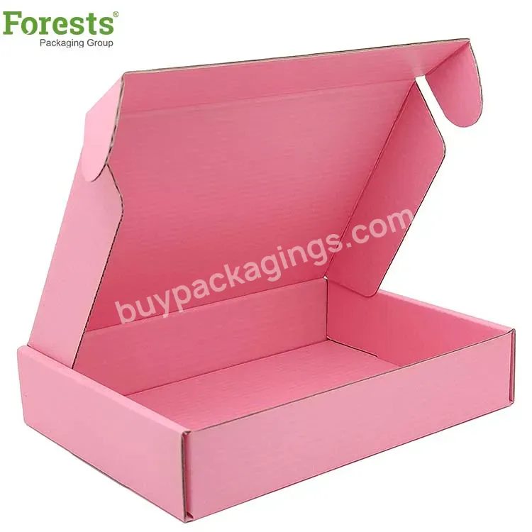 Fpg Custom Cardboard Corrugated Mailer Boxes Small Pink Shipping Boxes For Small Business Pack