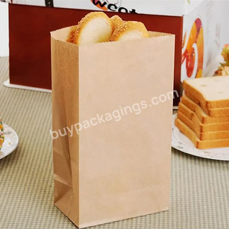 Free Custom Logo Printing Size Kraft Paper Food Carrier Bag For Restaurant