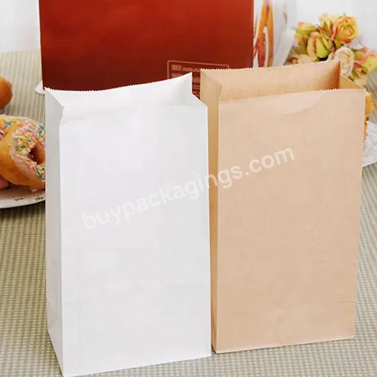 Free Custom Logo Printing Size Kraft Paper Food Carrier Bag For Restaurant