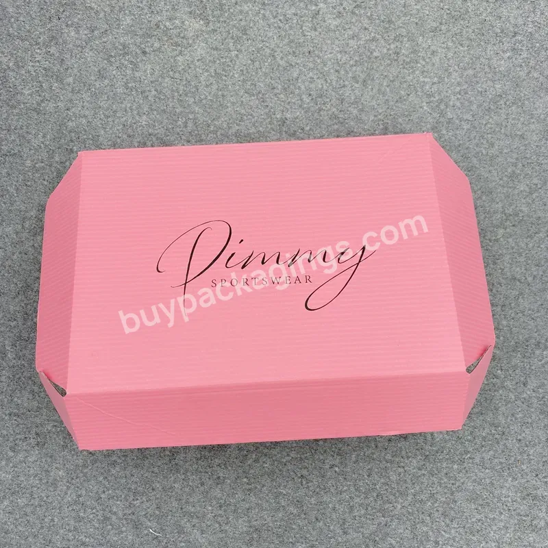 Free Design Custom Logo Pink Gift Box Packaging Box Foldable Clothing Shipping Mailer Paper Box