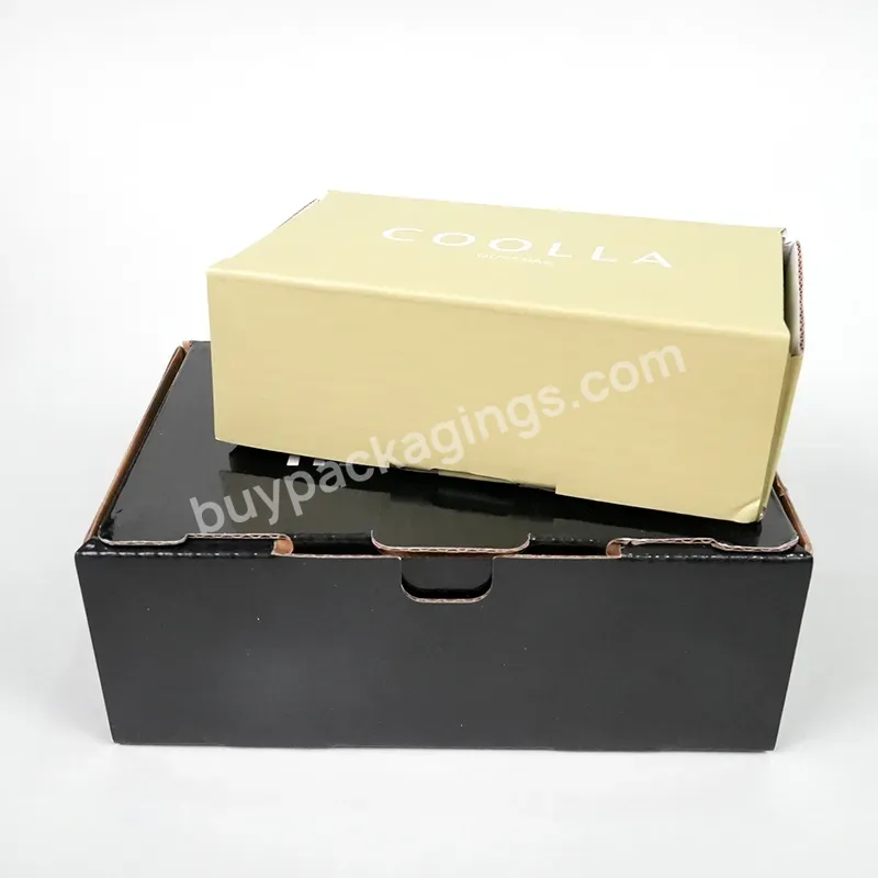 Free Design Custom Logo Self Care Packaging Box Eco-friendly Natural Beauty Mailing Shipping Boxes Black Paper Mailer Box