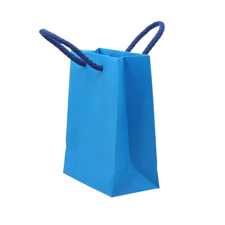Free design custom Offset Printed matte clothes packaging bag birthday gift packaging paper bag