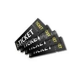 Free Design Custom Offset Printing High Quality Made Event Tickets Coupon Double Side Printing Glossy Datang