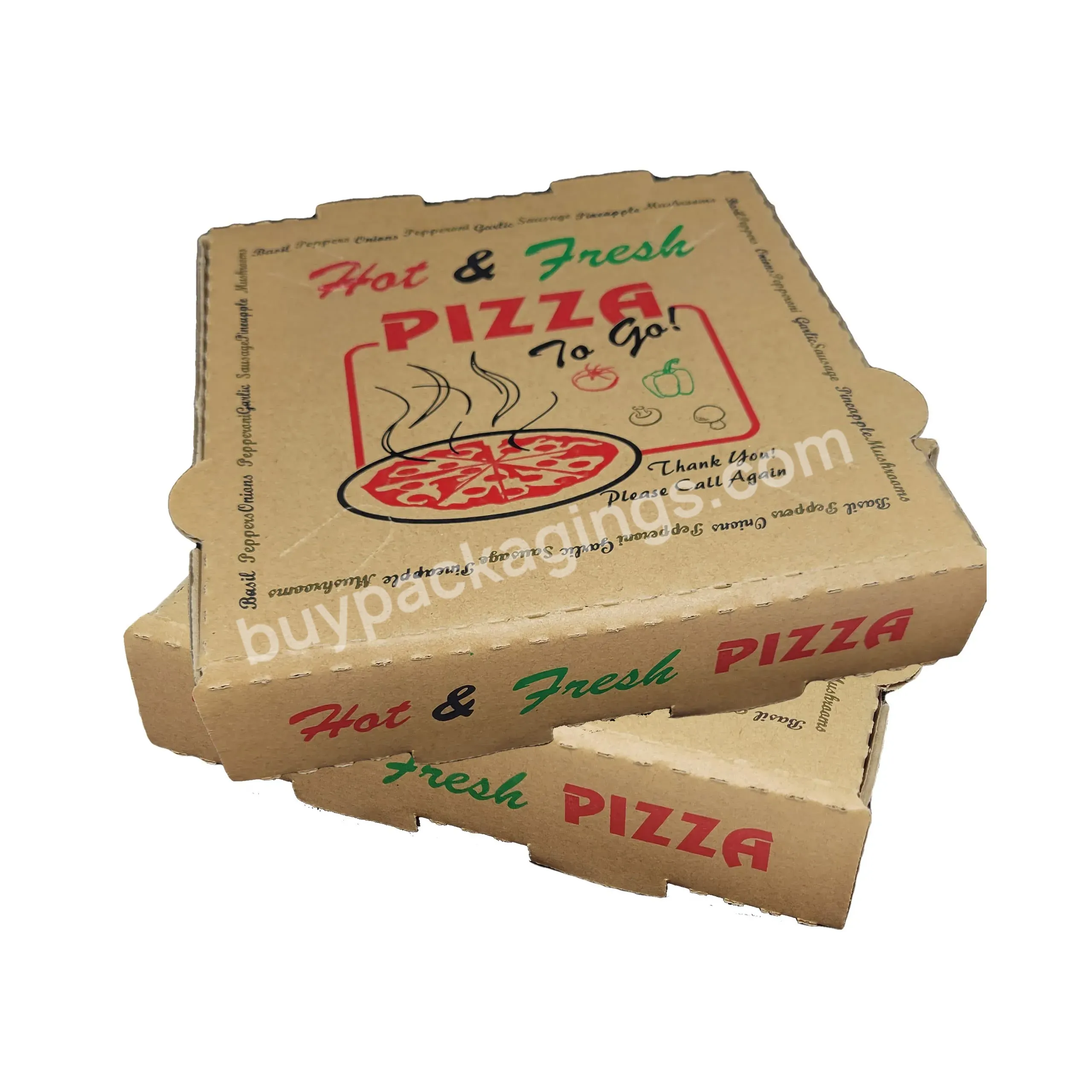Free Design Custom Pizza Box Cake Box Corrugated Board Disposable Datang Carton Food Snack Box Packaging Paper Folders 1000