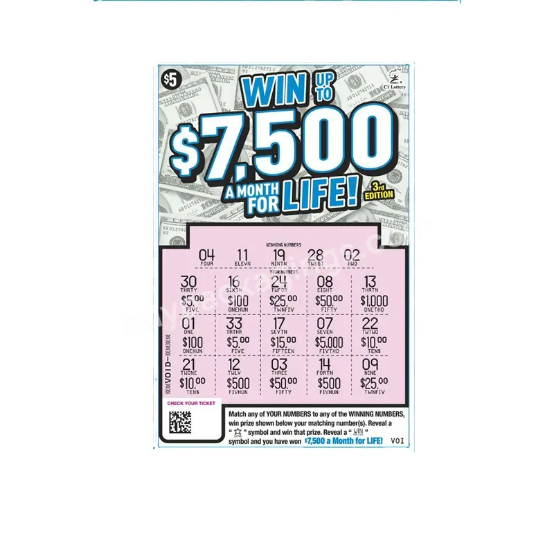 Free Design Custom Scratch Off Lottery Ticket