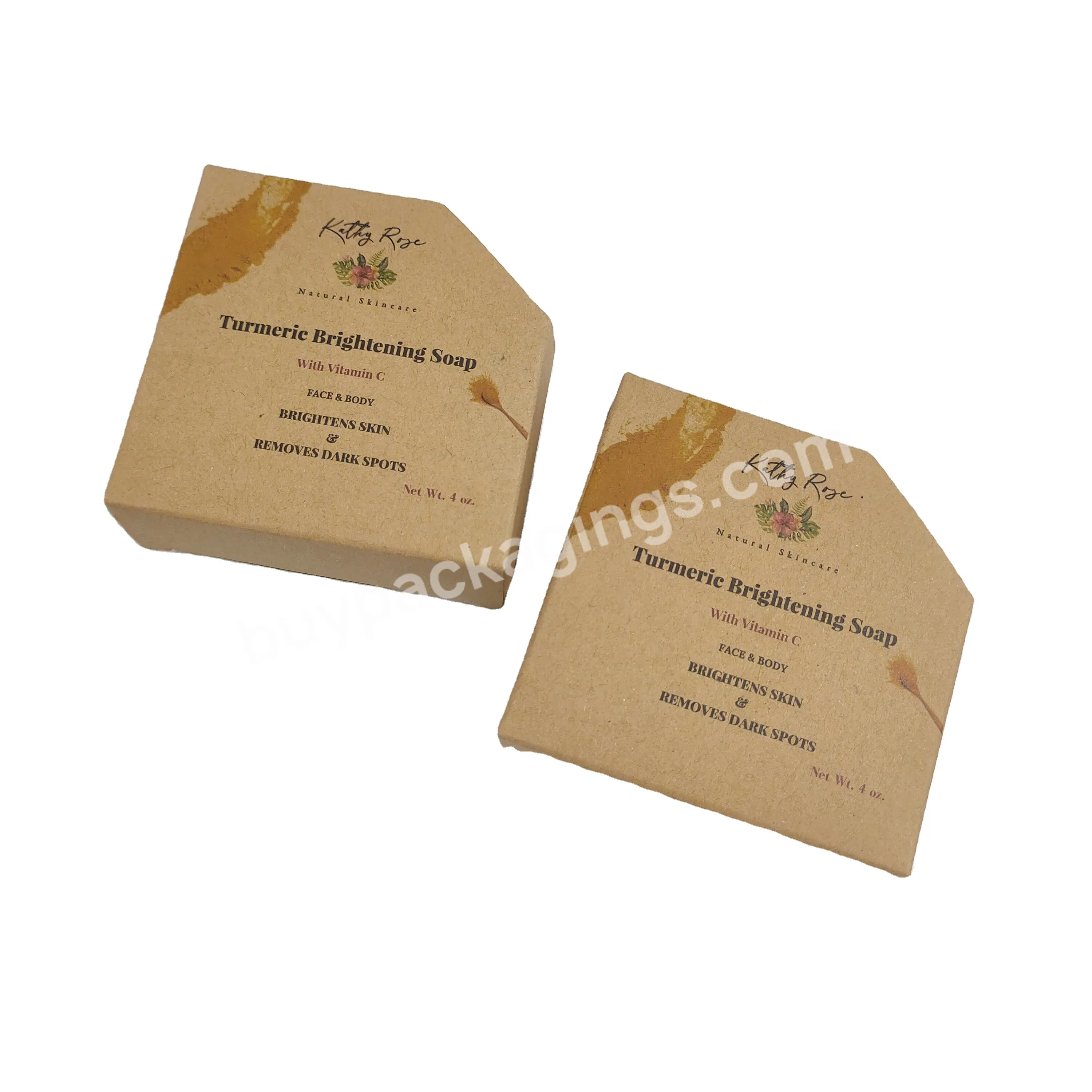 Free Design Eco Friendly Custom Logo Kraft Box Soap Paper Packaging