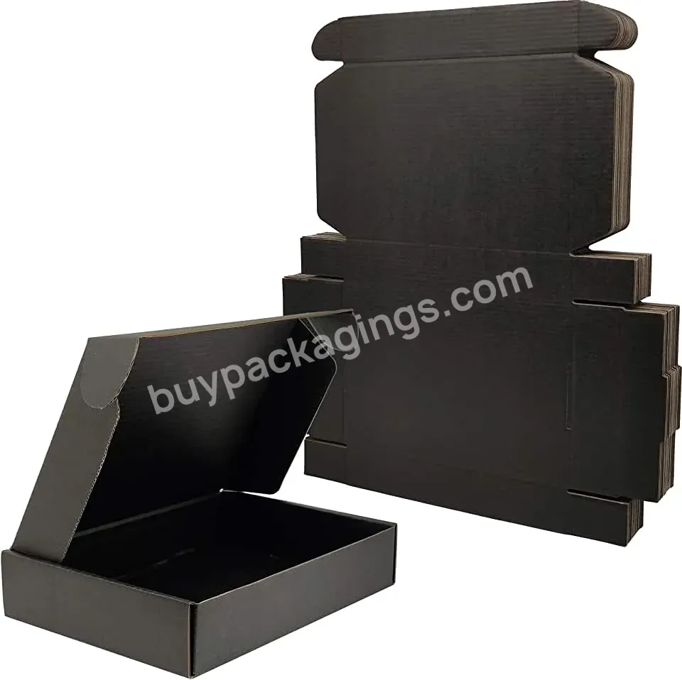 Free Design Low Moq Custom Black Shipping Mailer Box Corrugated Cardboard Boxes