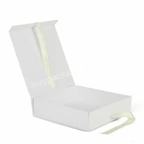 Free Design Low Moq Customized Box Crdboard Folding Packaging Boxes With Ribbon