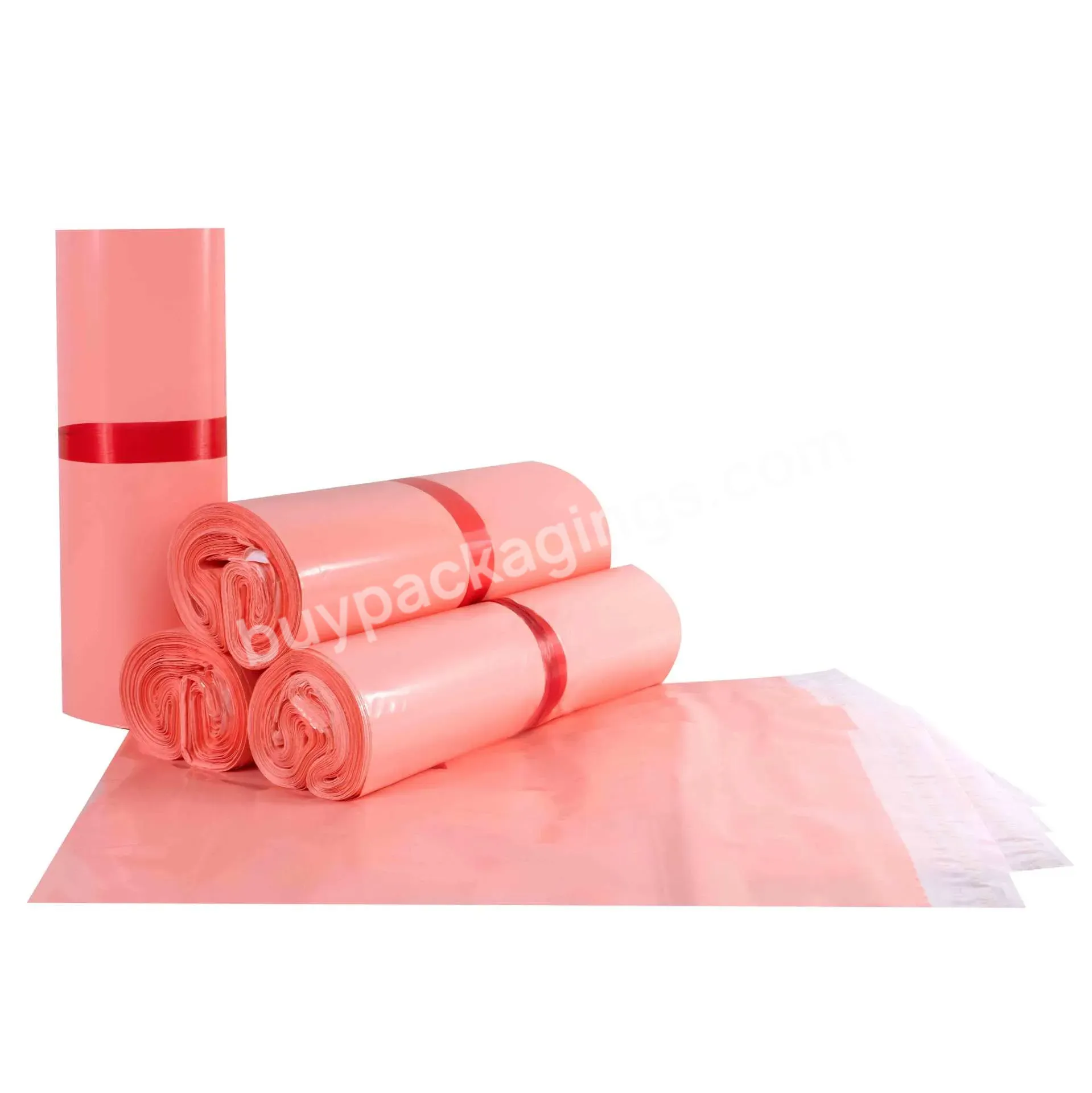 Free Logo Design Pink Ldpe Poly Mailers Shipping Envelopes Mailing Bag For Clothing