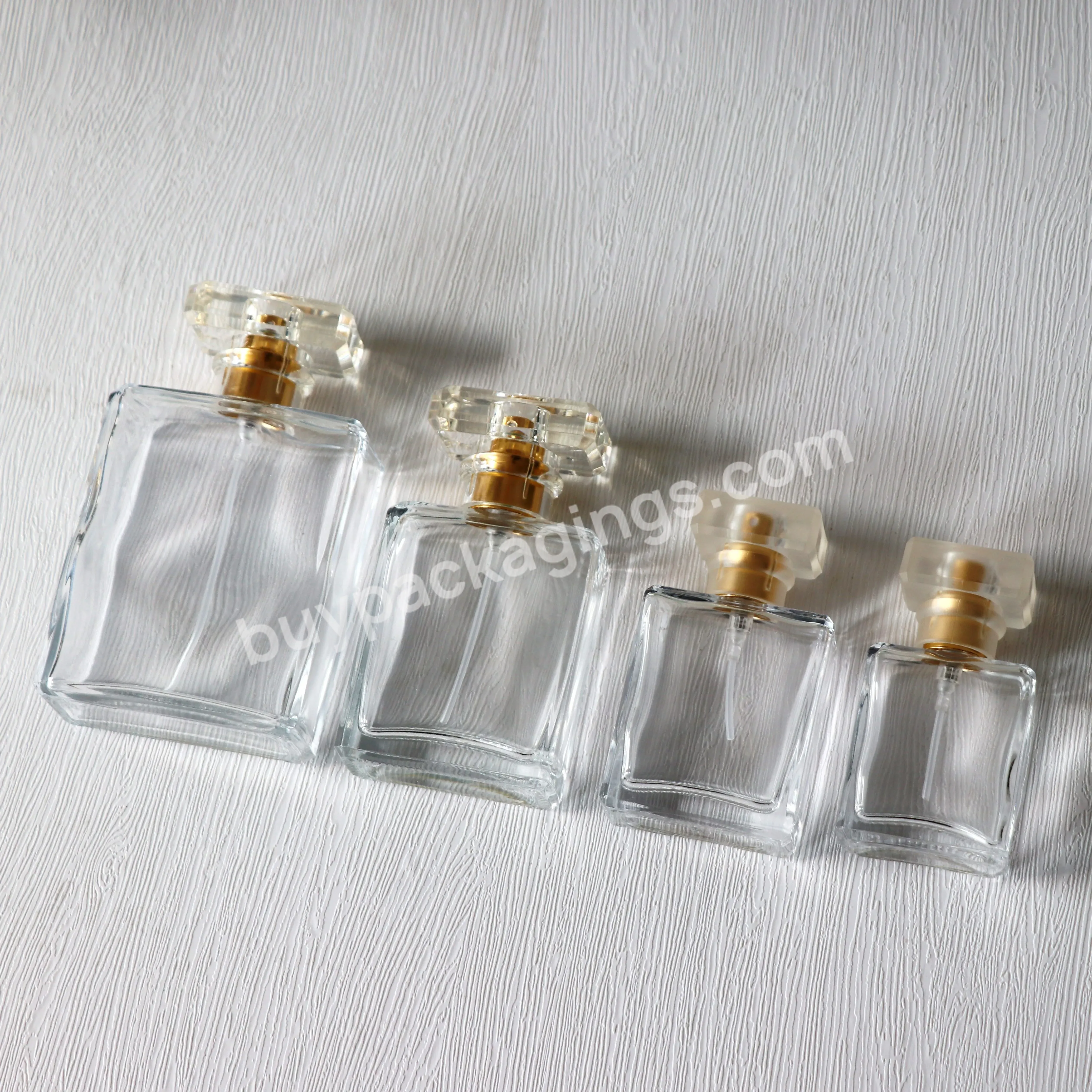 Free Sample 20ml 30ml 50ml 100ml Square Shape Glass Perfume Bottles Perfume Empty Perfume Bottle