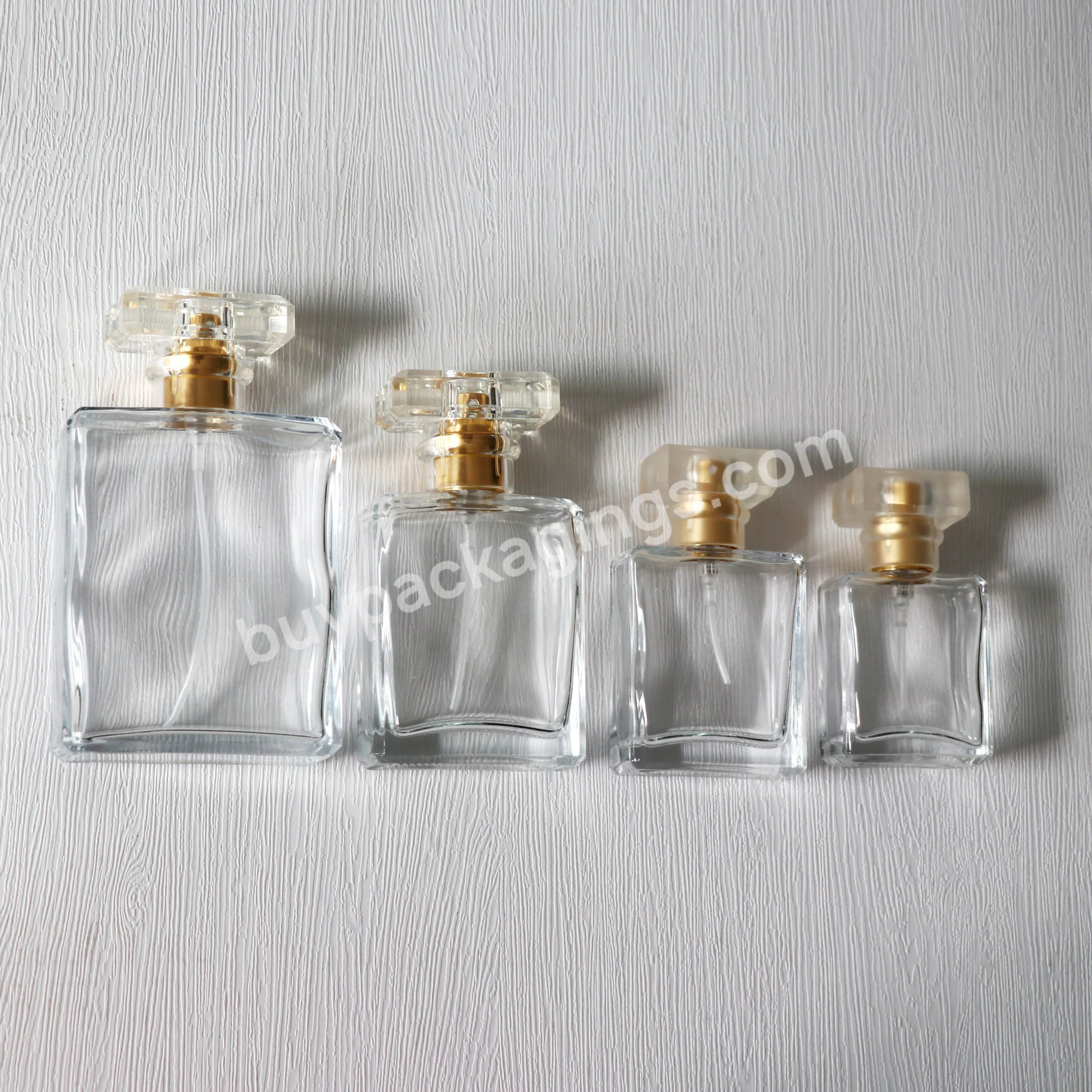 Free Sample 20ml 30ml 50ml 100ml Square Shape Glass Perfume Bottles Perfume Empty Perfume Bottle