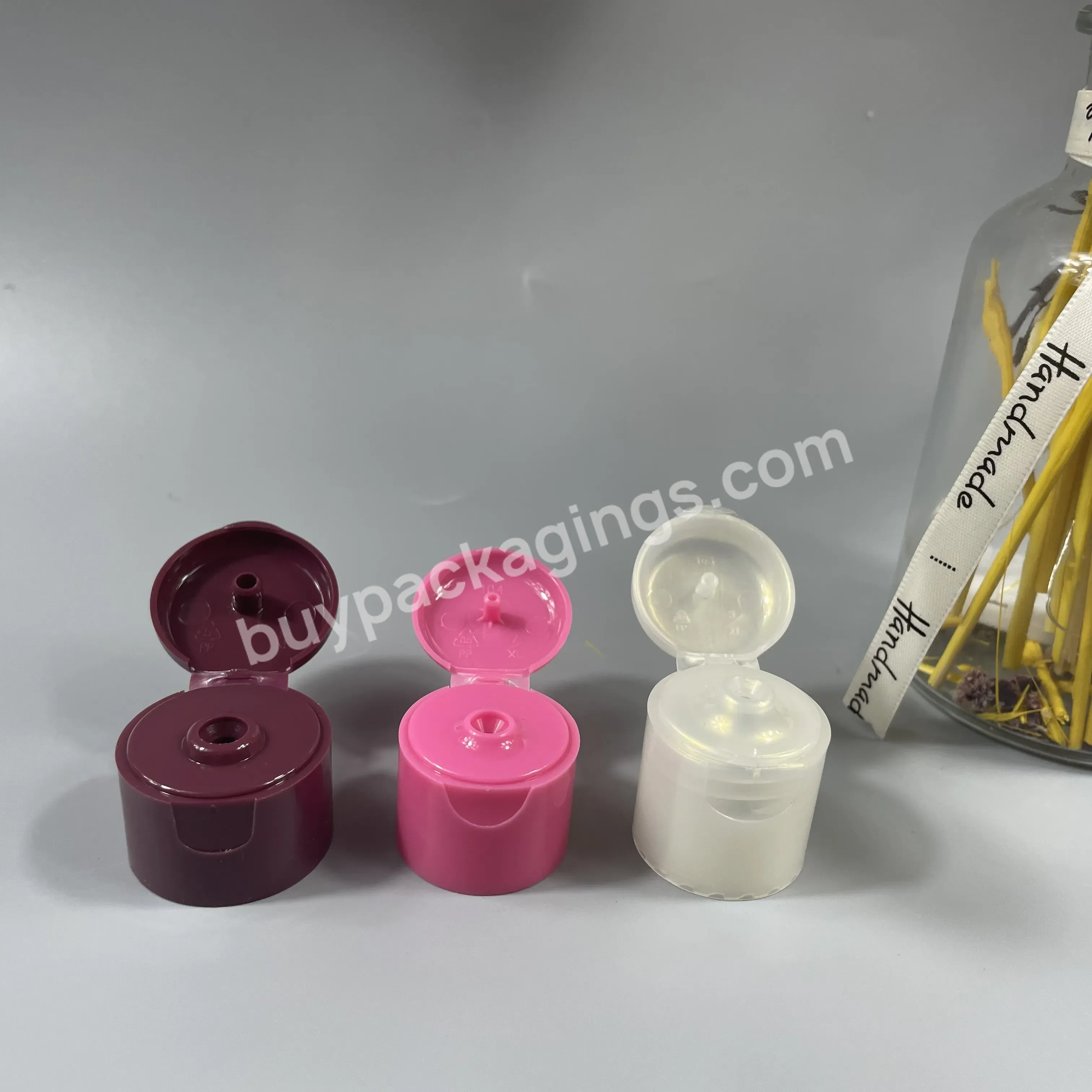 Free Sample 20mm 24mm 28mm Neck Flip Top Cap For Cosmetic Bottle Packing