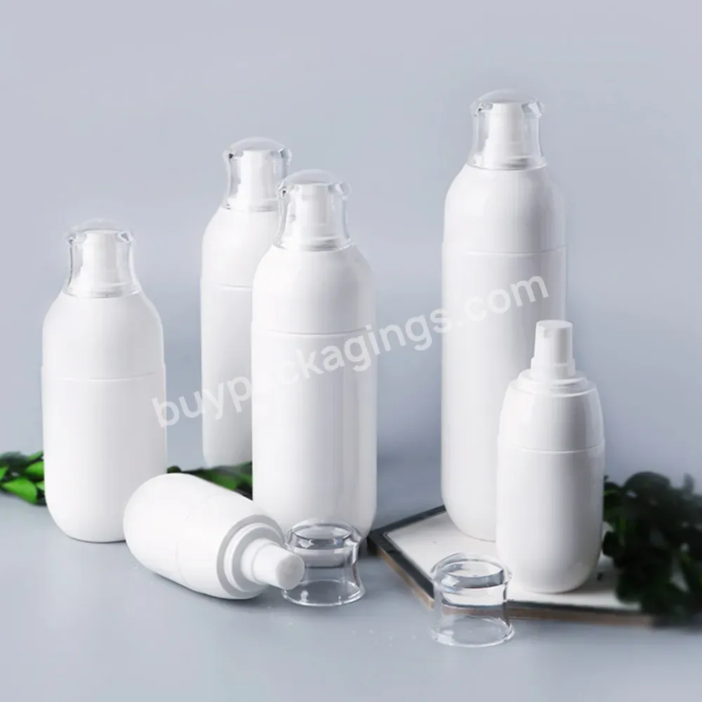 Free Sample 30ml 50ml 80ml 100ml 120ml 150ml 180ml Transparent White Cosmetic Petg Plastic Lotion Bottle With Pumpv