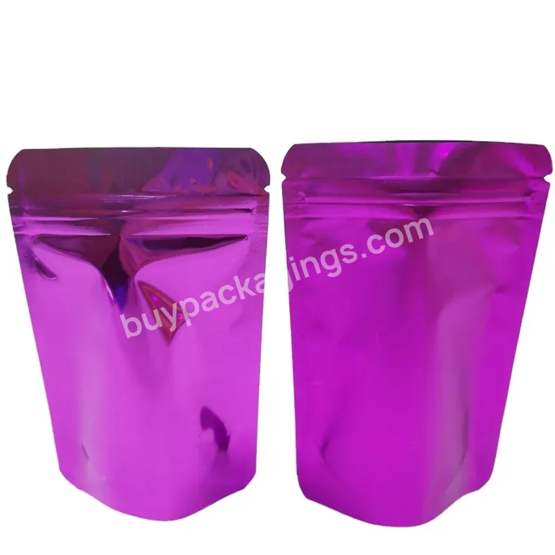 Free Sample 3.5g Edible Packaging Green Matte Glossy Aluminum Foil Mylar Bags Smell Proof Zipper Bags Candy Pouches