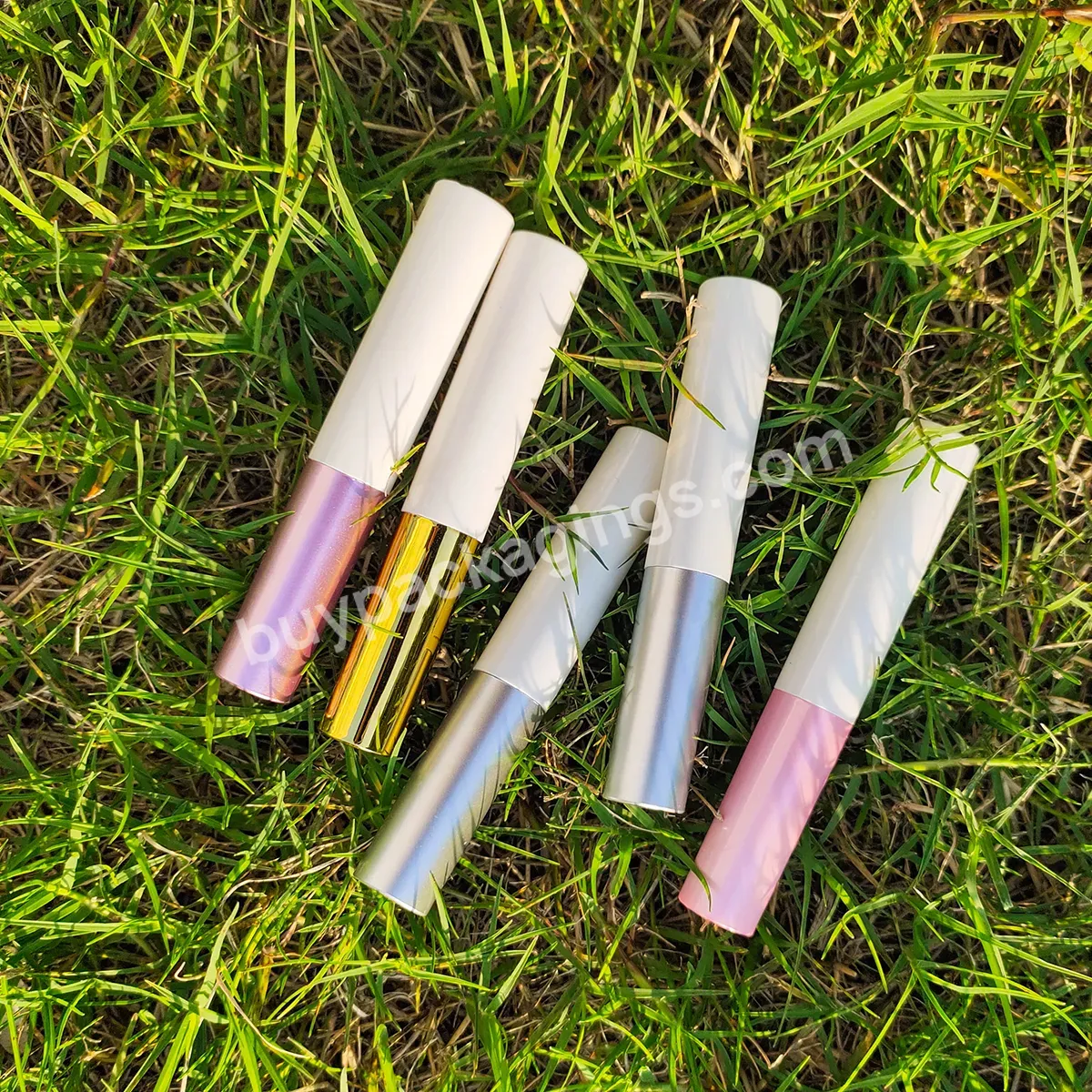 Free Sample 3ml 4ml 5ml Plastic Lip Gloss Vial Liquid Eyeliner Tubes Empty Mascara Tubes With Brush