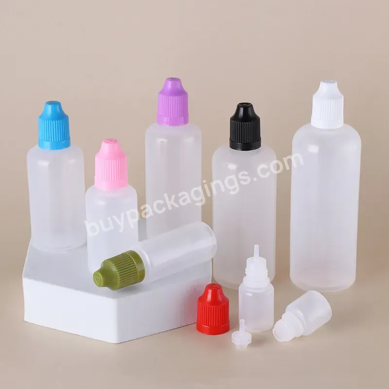 Free Sample 5ml 10ml 30ml 50ml 60ml 100ml Plastic Squezze Bottle Pe Dropper Bottle For Ink Eye Drop Oil