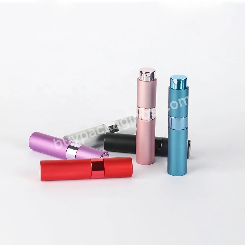 Free Sample 8ml 10ml Atomiser Refillable Spray Aluminum Twist Up Atomizer Refil Perfume Bottles