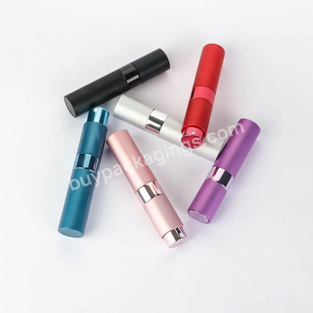 Free Sample 8ml 10ml Atomiser Refillable Spray Aluminum Twist Up Atomizer Refil Perfume Bottles